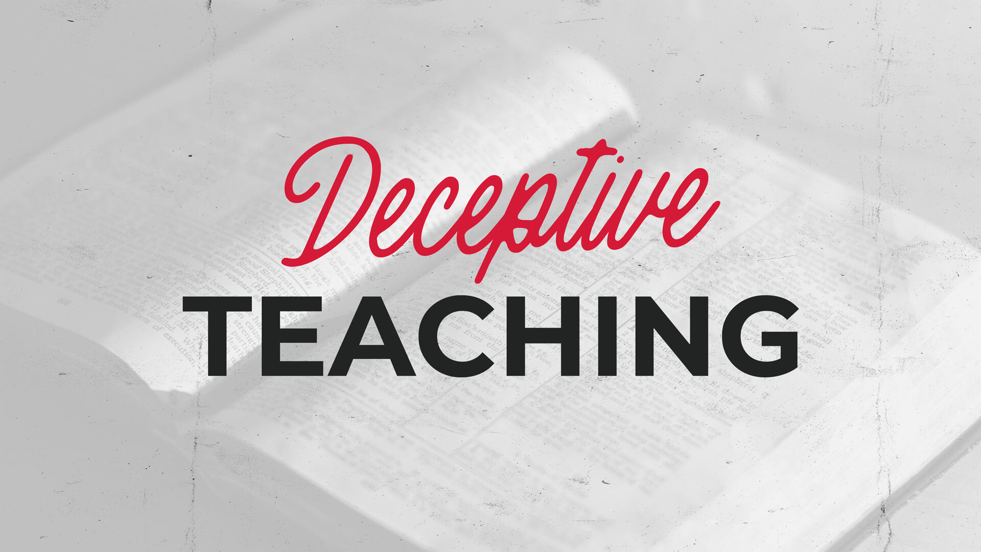 Identify deceptive teaching